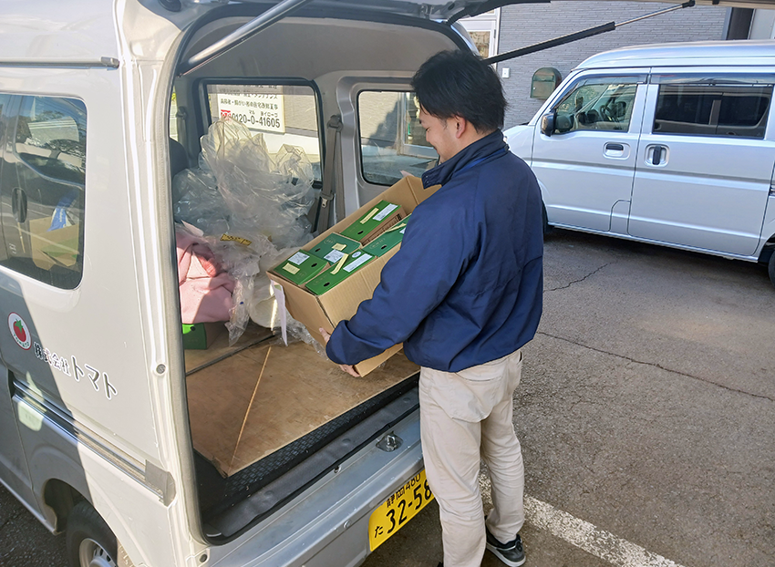 自社での洗浄・消毒後の車両